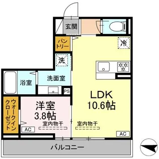 ゼラニウム湘南台【2階】の間取り