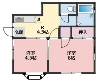 長銀ホワイトハイツ【1階】の間取り
