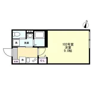 ベイルームテラス湘南台【1階】の間取り