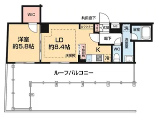 ARCOBALENO UMEYASHIKI【5階】の間取り