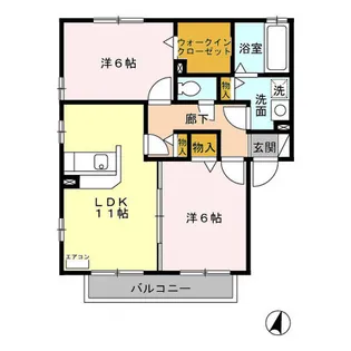 リビングタウン大和南 A【2階】の間取り