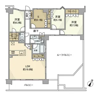 ローレルコート鷺沼【8階】の間取り