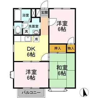 メゾンボヌール B【2階】の間取り