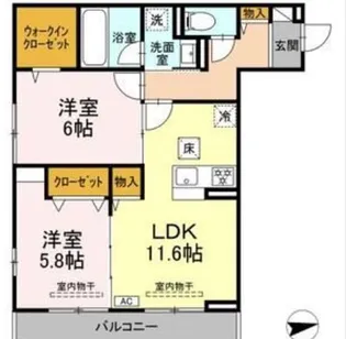 プランドール湘南【1階】の間取り