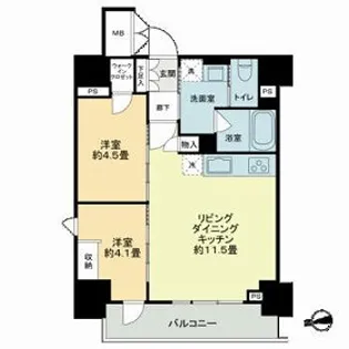 ザ・ライオンズフォーシア鶴見【9階】の間取り