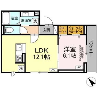 D PAINA 登戸II【3階】の間取り