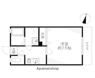 テラスサンワ【1階】の間取り