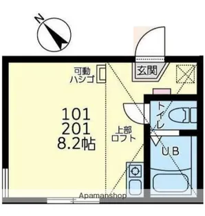 ユナイト汐入ページ・ワン【2階】の間取り