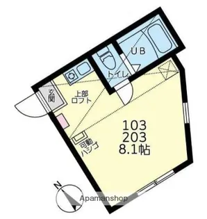ユナイト汐入ページ・ワン【2階】の間取り