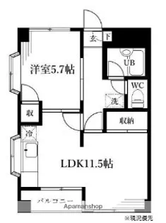 ハイツアーデル【2階】の間取り