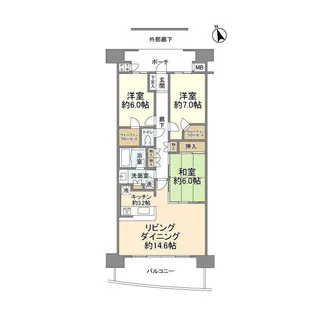 モデラ・ピークス戸塚ヴィラ1【2階】の間取り