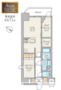 ALIVIS川崎【2階】の間取り
