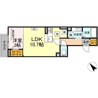 D PAINA 千年新町【1階】の間取り