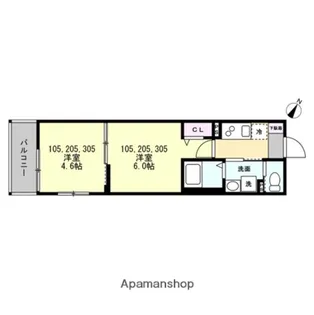 ベイルーム生麦セレーナ【3階】の間取り