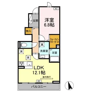 レジデンス K(Residence K)【1階】の間取り