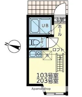 ユナイト安針ポルトスの杜【2階】の間取り