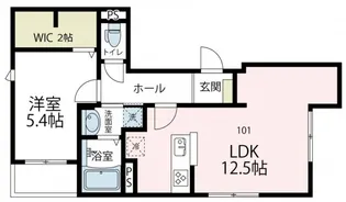 ピアト リザイア【101号室号室】の間取り