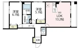 アバンティ カワサキ【303号室号室】の間取り