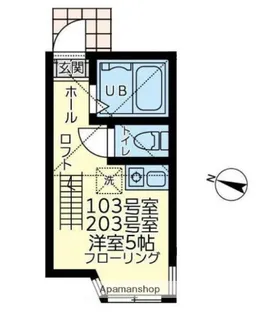 ユナイト安針リシュリーの杜【1階】の間取り