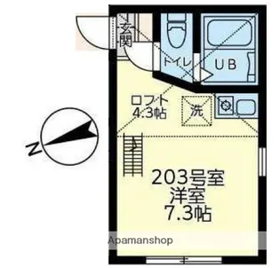 ユナイト追浜ローズウッド【2階】の間取り