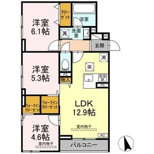 LACIER【1階】の間取り