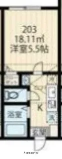 ラフィーネ読売ランド前【2階】の間取り
