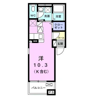 カルムコート向ヶ丘【1階】の間取り