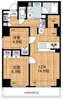 EVERGREEN【9階】の間取り