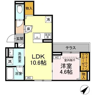 ヴェルレガーロ【1階】の間取り