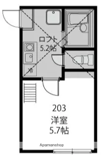 メゾンラニ川崎【2階】の間取り