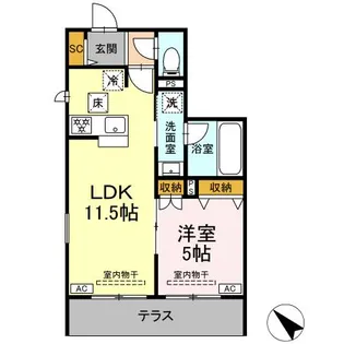 (仮称)亀井野246メゾン【1階】の間取り