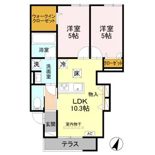ヴィラノワール N N(ノール)【1階】の間取り