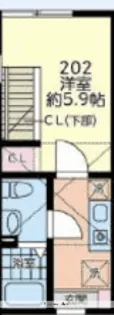 インテグラ真田【2階】の間取り
