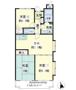 神奈川県川崎市幸区南加瀬1丁目【マンション】の間取り