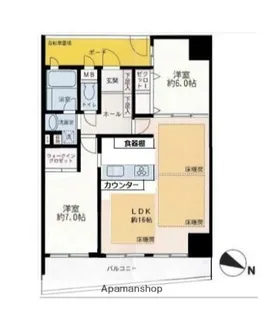 ロワール横濱レムナンツ【7階】の間取り