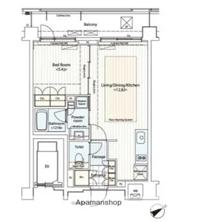 カスタリア鶴見【3階】の間取り