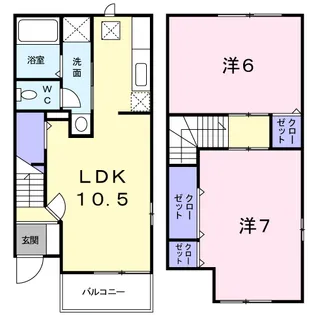 グリュ・ウエスト【1階】の間取り
