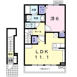 クラシオン【2階】の間取り