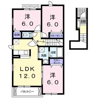 クレストガーデンⅠ【2階】の間取り
