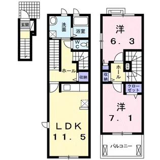 グラン・ソレイユ【2階】の間取り