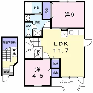 ア・ラ・モード【2階】の間取り