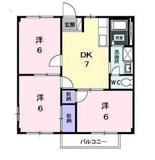 サンライズハイムC【2階】の間取り
