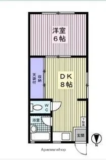 フラット富士塚【2階】の間取り