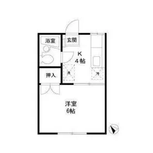 エステートピア内田【1階】の間取り