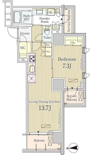 パークアクシス池田山【2階】の間取り