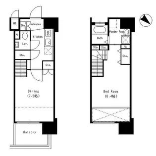 DORMOUSE CASTLE【13階】の間取り