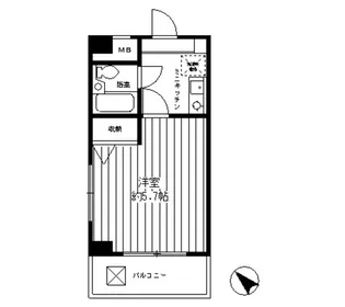 シャルム白楽【5階】の間取り