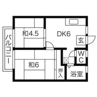 ホワイトハイツ篠崎【1階】の間取り