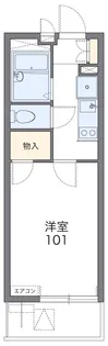 レオパレスサンライズ飯島【205号室】の間取り