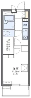 レオパレスディアコートF【3階】の間取り